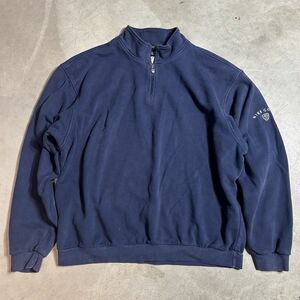 NIKE 90's Vintage Nike Golf Embroidered 1/4 Zip Sweatshirt Mens XXL Navy Blue